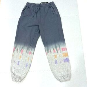 Women ladies Blank NYC Joggers sweatpants Gray Tie Dye Into the Grove sz Medium